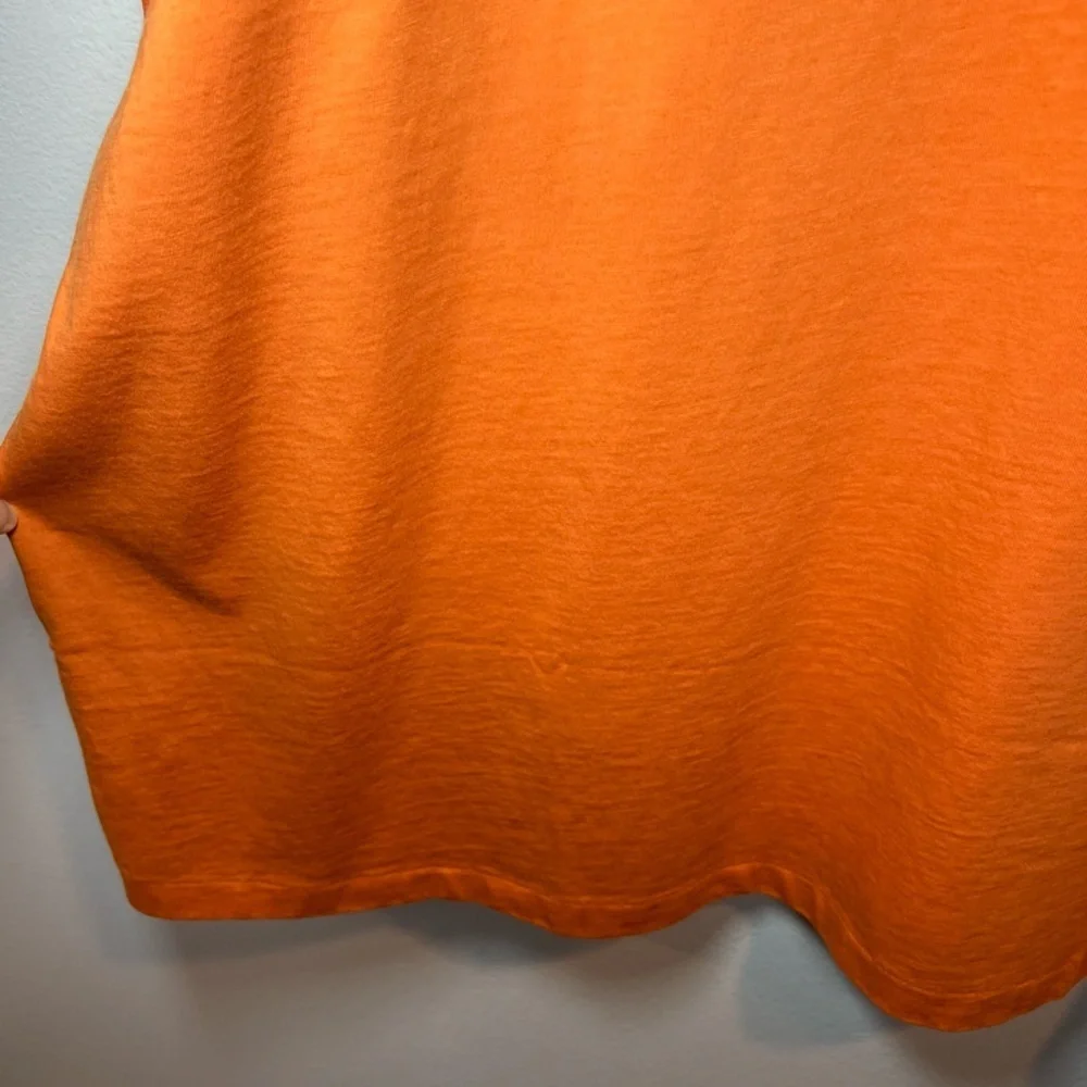 Polo Ralph Lauren V-Neck T-Shirt Orange Cotton Blue Embroidered Pony Mens Sz XXL